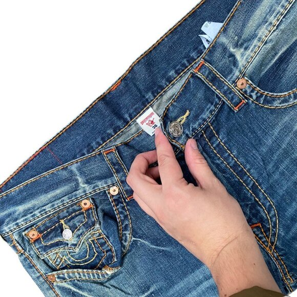True Religion Jeans Size 36 STRAIGHT BIG T Blue - Picture 8 of 8
